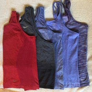 LOT of 5 Nike Dri-Fit Knit Women’s Tank Tops